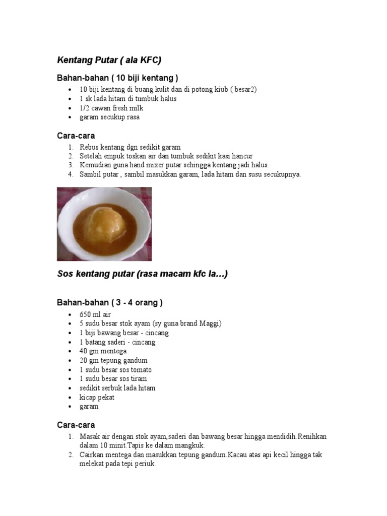 Kentang Putar Kfc Pdf