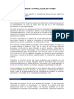 Medio Ambiente y Desarrollo Local en Colombia