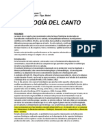 Fisiología del canto: los subsistemas involucrados