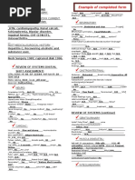 Example of Completed Form: Admit Dx/Chief Complaint/Hx Current ILLNESS: - Bowel Obstruction Respiratory