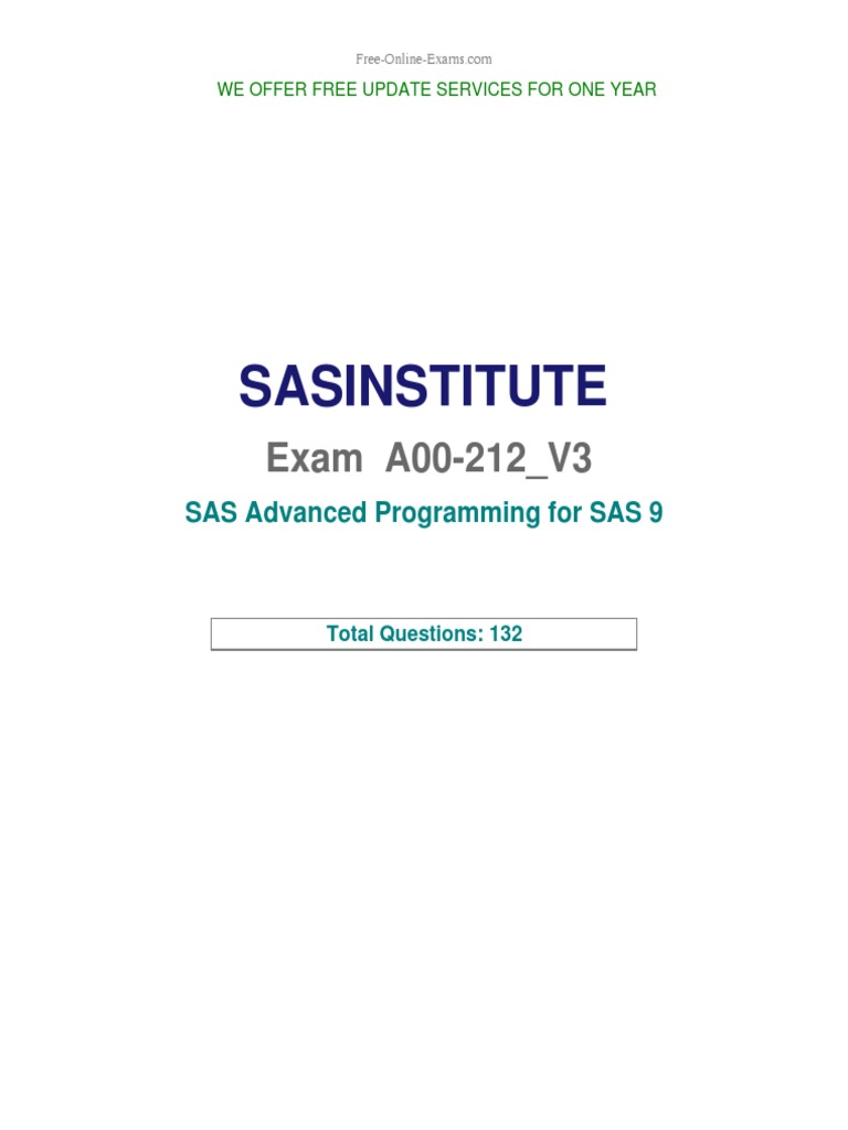 SAS 9 Advanced Programming Exam Prep | PDF | Computers