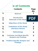 Table of Contents Research Paper