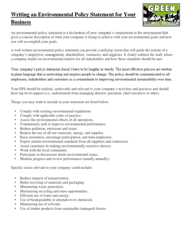 Policy statement sample image