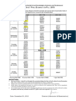 Final Date Sheet Fall 2015 PDF