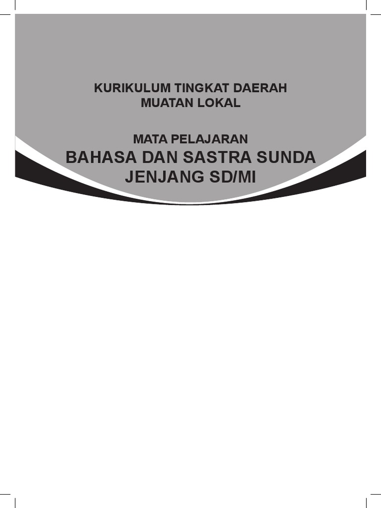 Kurikulum Mulok Mpbd Sunda Sd Mi