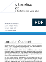 Analisis Location Quotient Kota Makassar Dan Kab. Luwu Utara