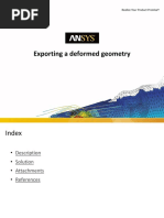 Step by step procedure to export a deformed geometry in Ansys