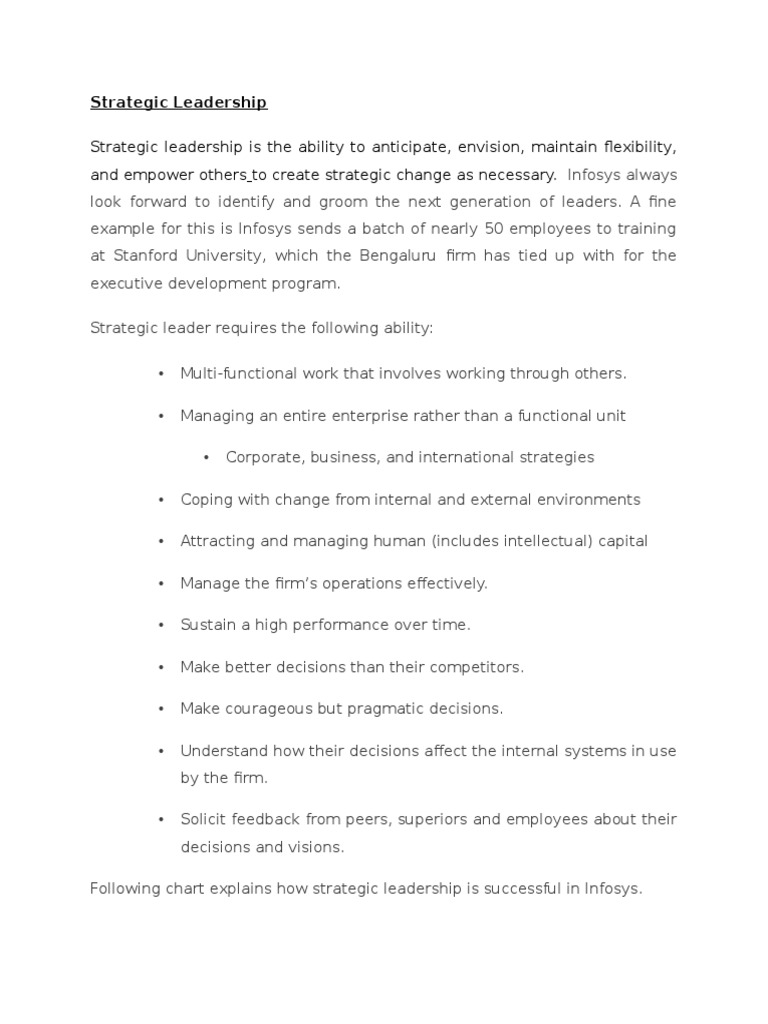 Infosys Strategic Leadership Insights | PDF | Career & Growth