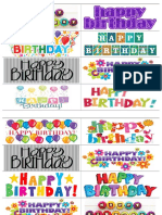 Bookmarks Happy Birthday