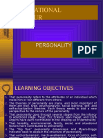 Organisational Behaviour: Personality