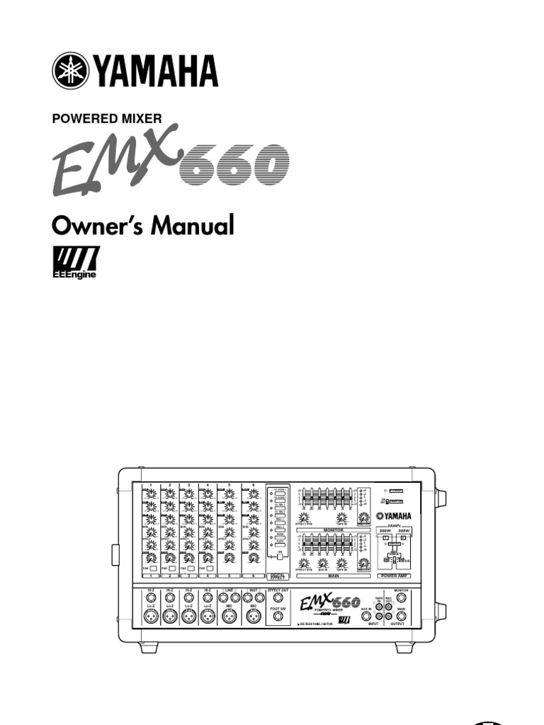 Yamaha EMX660 Powered Mixer Manual | PDF | Microphone | Equalization ...