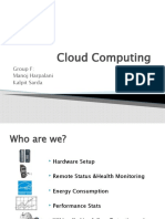 Cloud Computing: Group F: Manoj Harpalani Kalpit Sarda