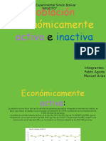 Población económicamente activa e inactiva en Abril 2011