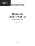 Hydraulics 6713 Tutorials and Solutions