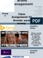 Class Assignment 02 Brands Went Wrong: Group 3
