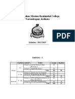 Computer Science Honours Syllabus of RK Mission