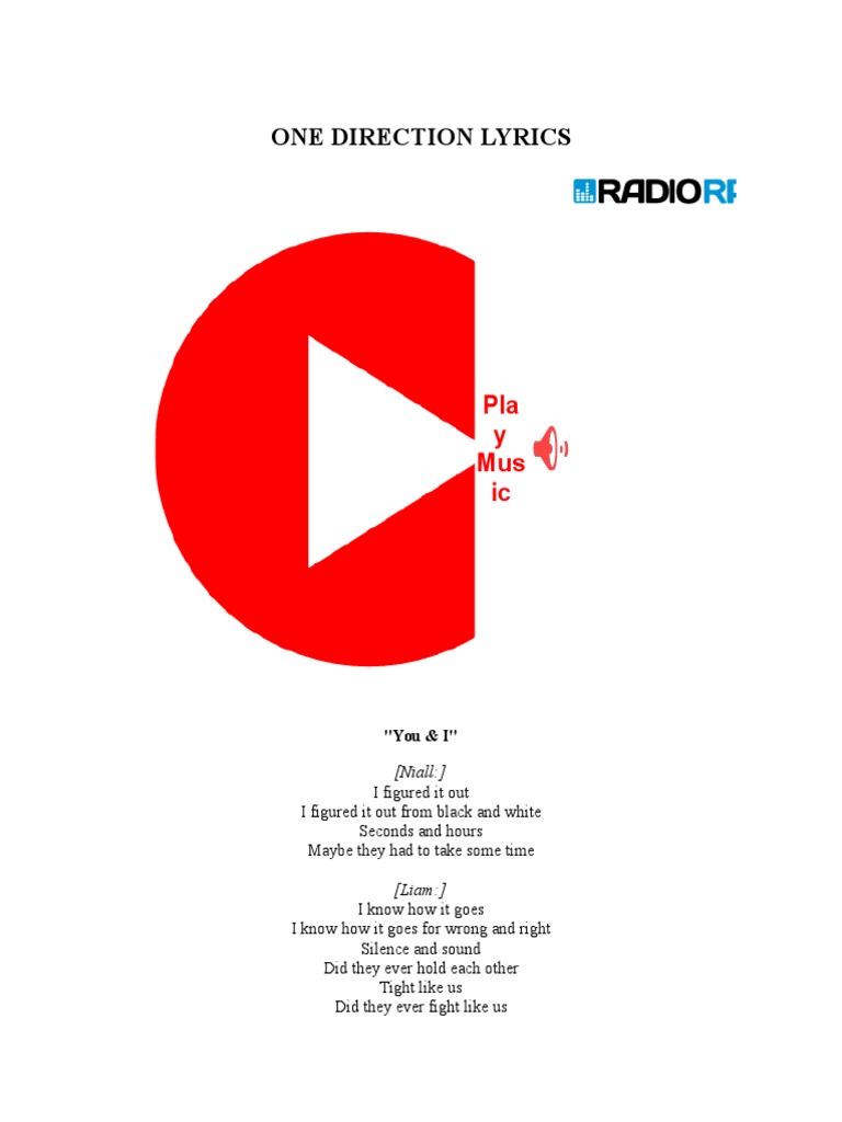 One Direction Lyrics | PDF | Poetry