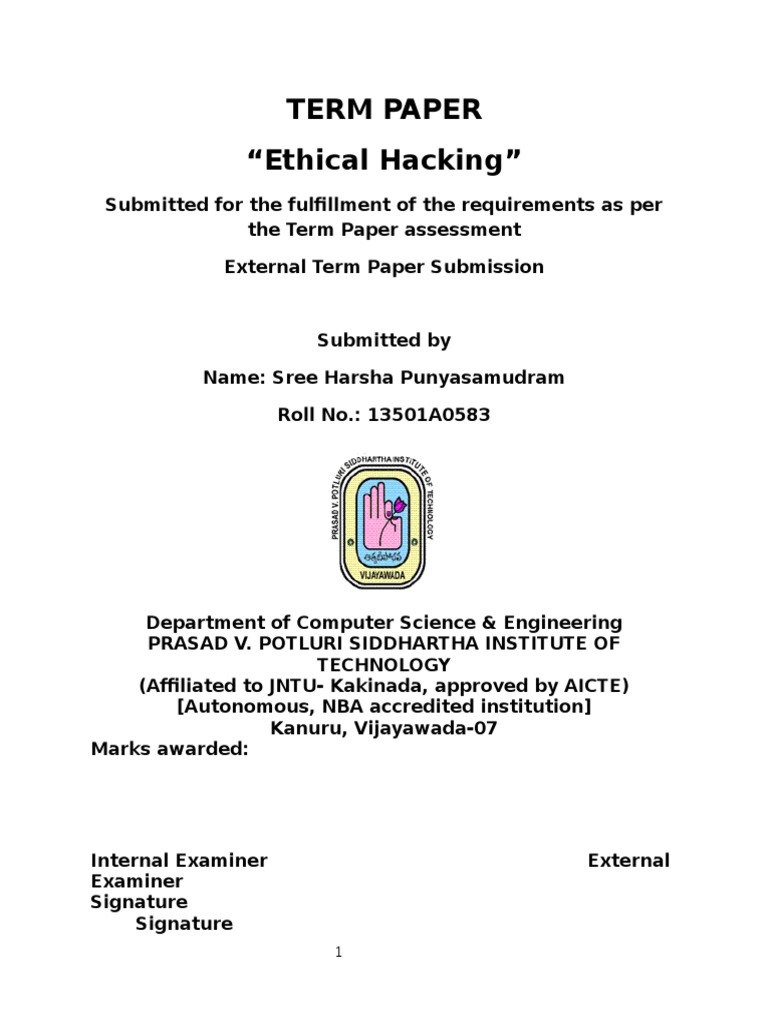 Seminar Report On Hacking | PDF | Security Hacker | White Hat (Computer