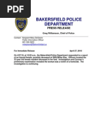 Bakersfield Police Department: Press Release