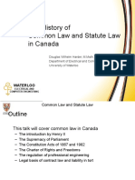 The History of Common Law and Statute Law in Canada: Waterloo