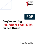 Implementing Human Factors in Healthcare: A 'How to' Guide