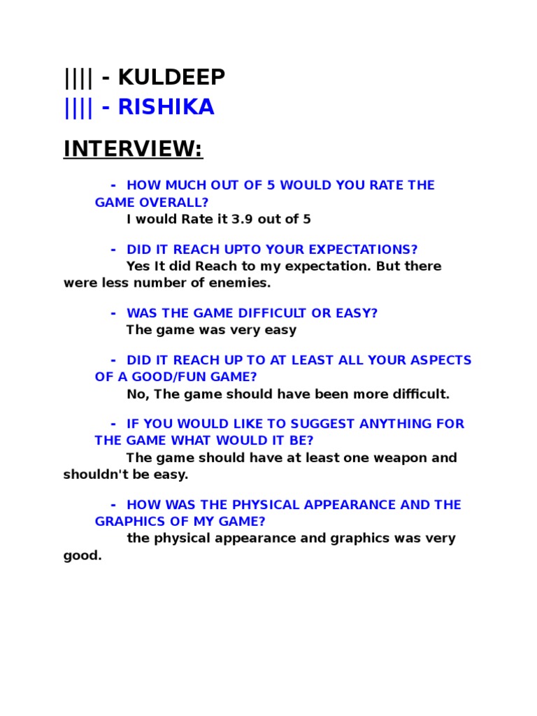 Game Review: Kuldeep & Rishika Insights | PDF
