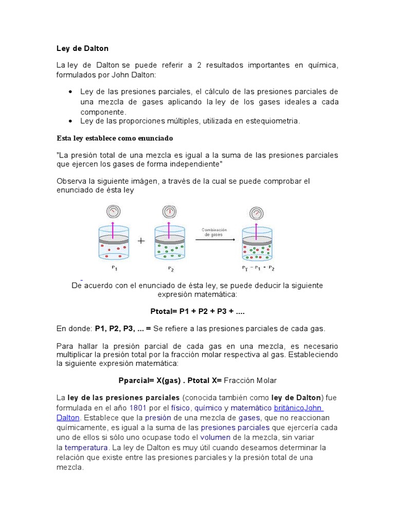 Ley de Dalton 2do Trabajo D Term | PDF | Fases de la materia | Gases