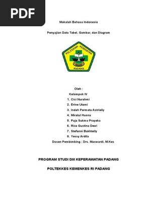 Makalah Penyajian Data Tabel Gambar Dan Diagram
