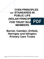 Committee on Public Standards - The Seven Standards of Public Life (Nolan Principles)
