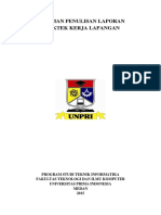 Pedoman Penulisan Laporan Praktek Kerja Lapangan (PKL)