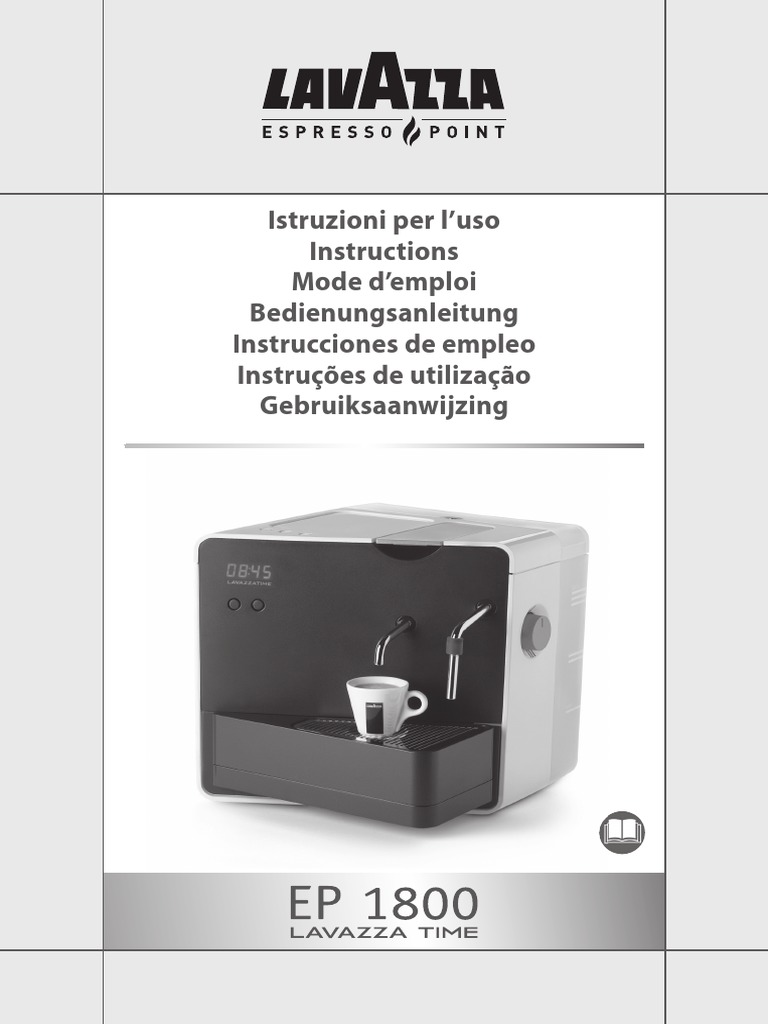 Lavazza EP1800 Instructions Manual PDF