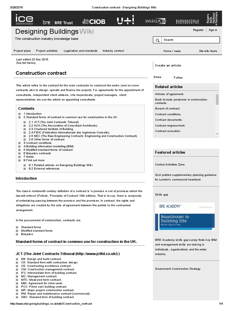 Construction Contract - Designing Buildings Wiki | PDF | Building ...