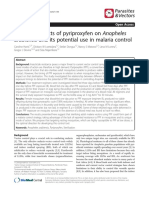 Sterilising Effects of Pyriproxyfen on Anopheles PMID 23683439