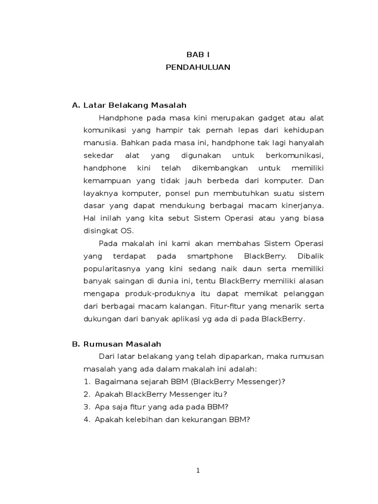 Makalah BBM (BlackBerry Messenger)