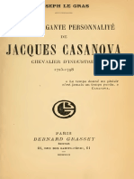 Joseph Le Gras L Extravagante Personnalite de Jacques Casanova