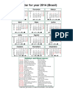 Calendário de Semanas 2014