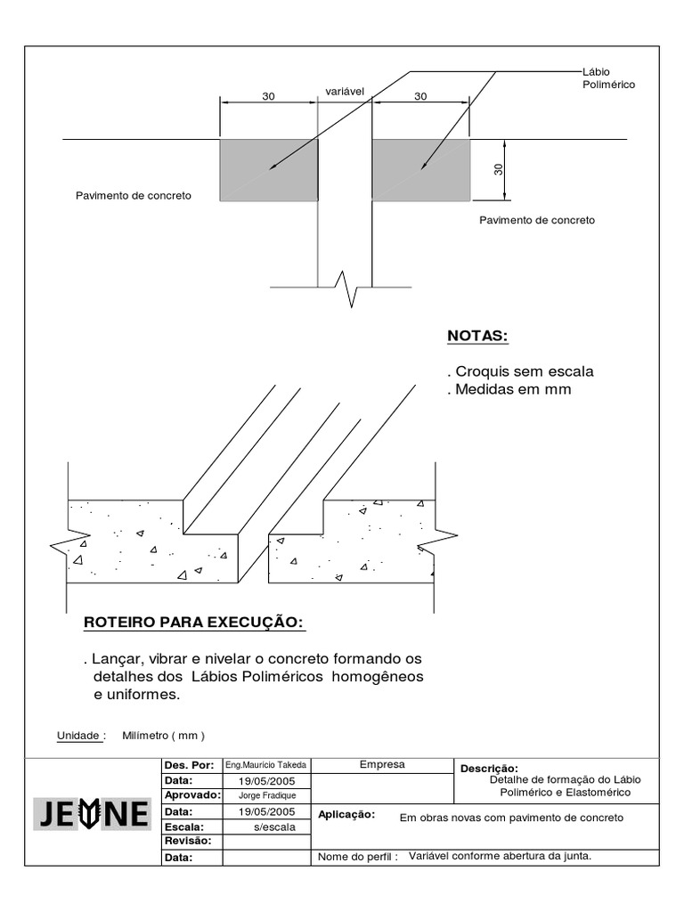 Lábio Polimérico em Pavimento de Concreto | PDF