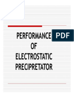 Performance of Electrostatic Precipretator