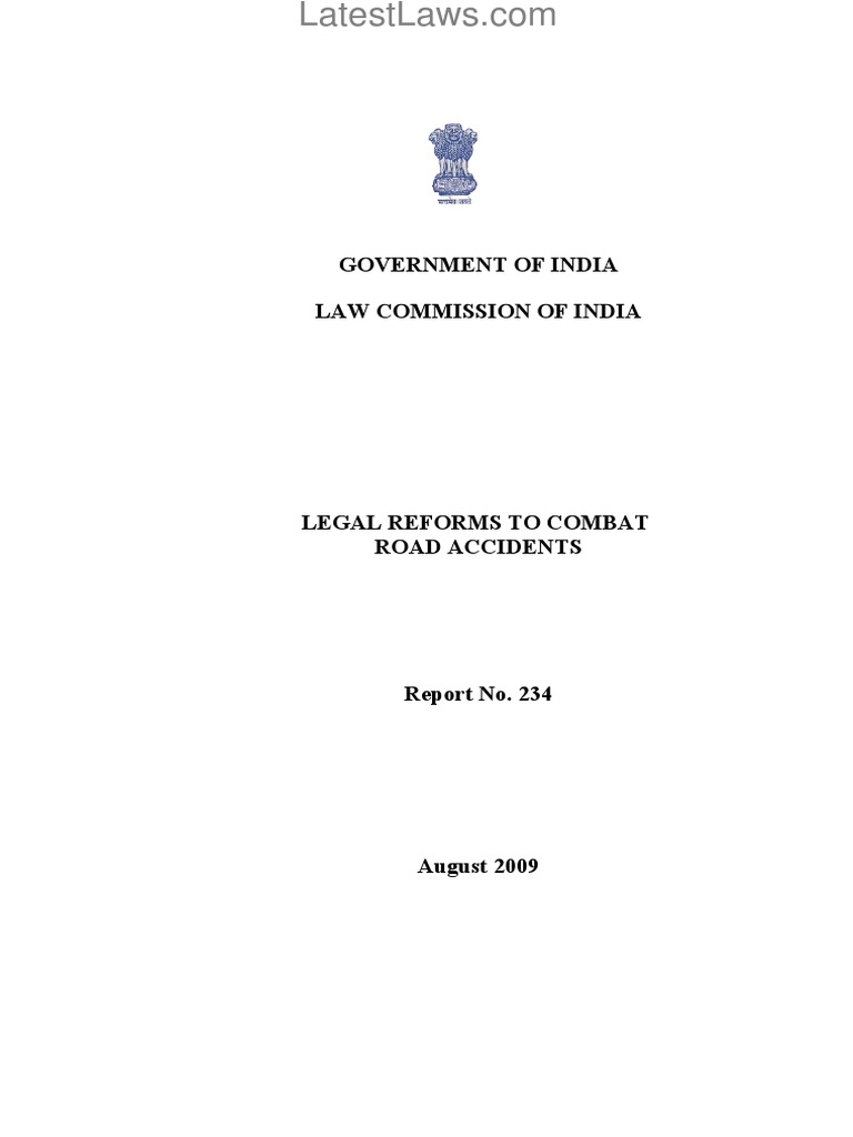 law-commission-report-no-234-legal-reforms-to-combat-road-accidents