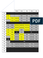 Schedule 2nd Semester ALL