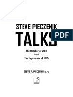 STEVE PIECZENIK TALKS - The October of 2014 Through The September of 2015