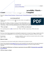 Requirements Traceability Matrix - Creating Process With Sample Template