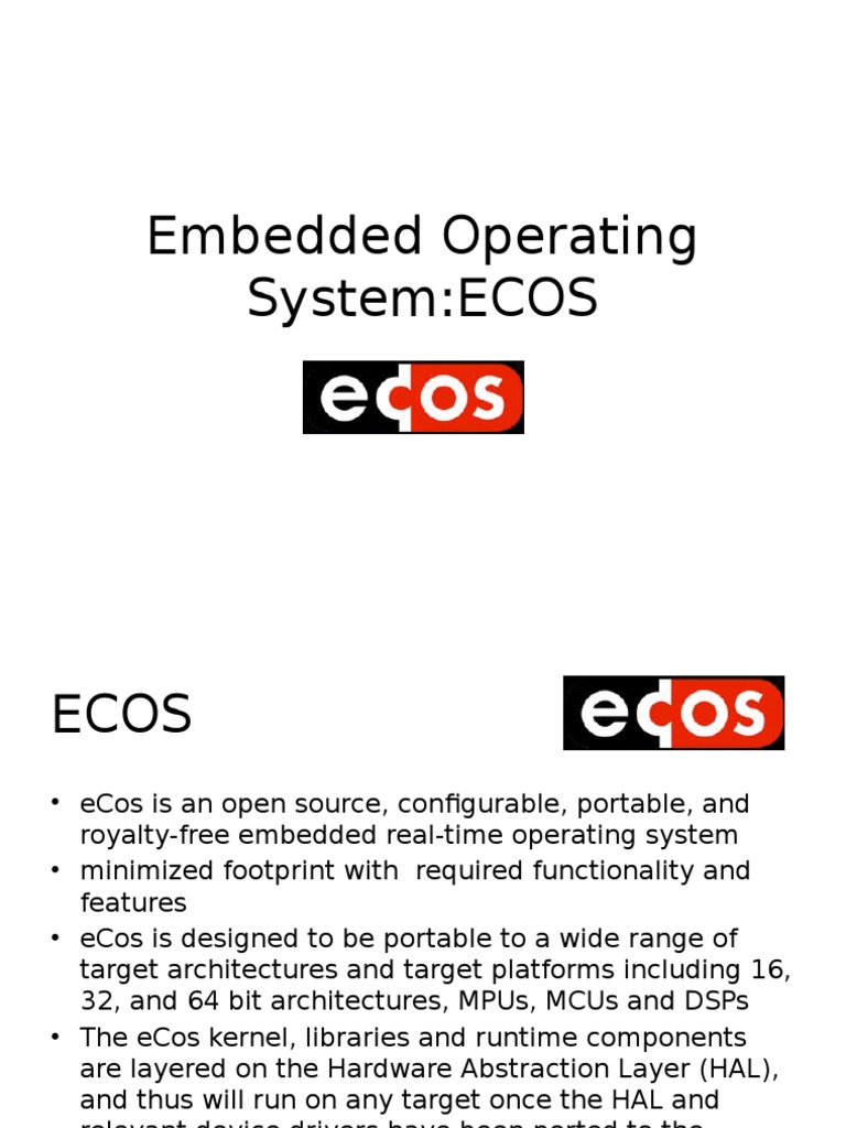 eCos: Open Source Embedded OS Guide | PDF | Embedded System | Operating ...