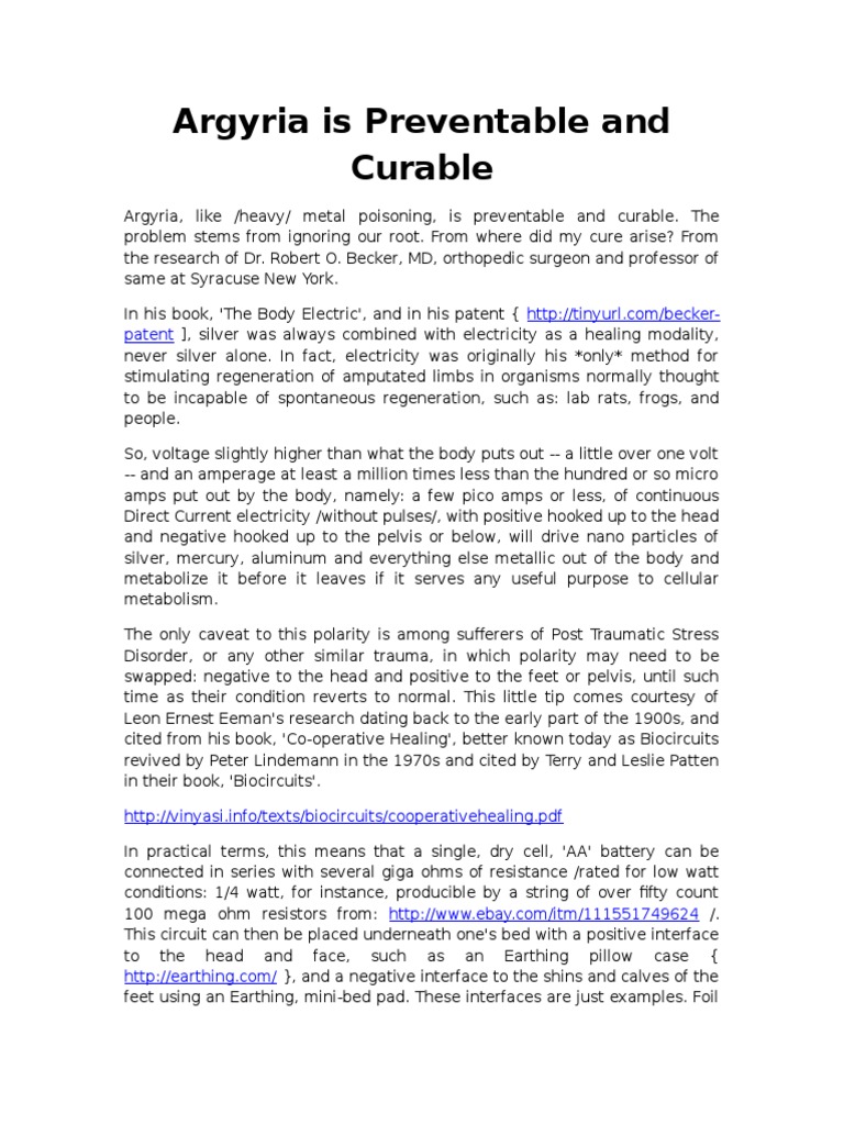 Argyria Is Preventable and Curable, V.2e + Rosemary Jacobs' Emails, v.5