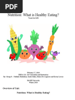 Nutrition: What Is Healthy Eating?: Visual Art LES