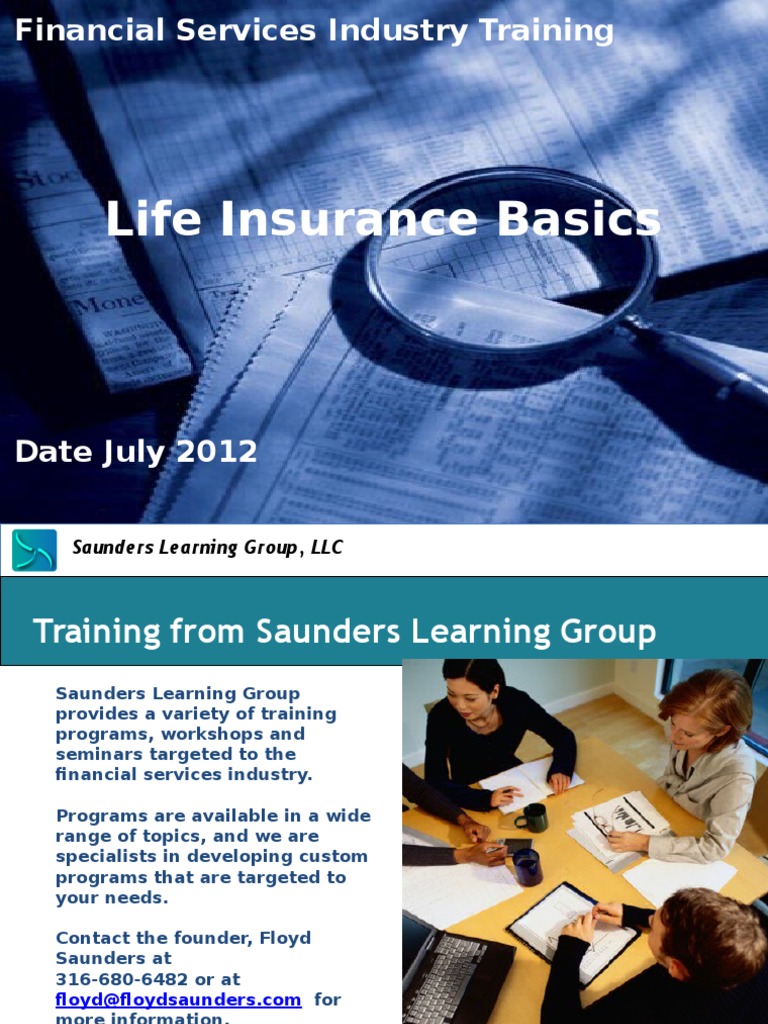 Life Insurance Basics Training Guide | PDF | Life Insurance | Insurance