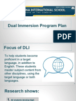 Dual Immersion Program Plan