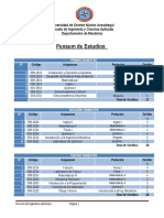 Pensum de Ingeniería Mecánica