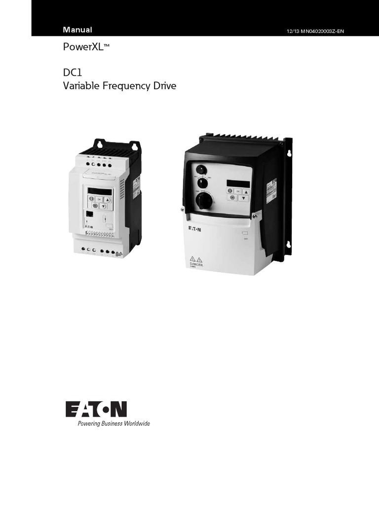 MANUAL DE VARIADOR DE FRECUENCIA EATON POWER XL Mains Electricity