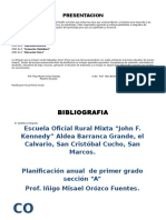 Planificación Anual Primer Grado